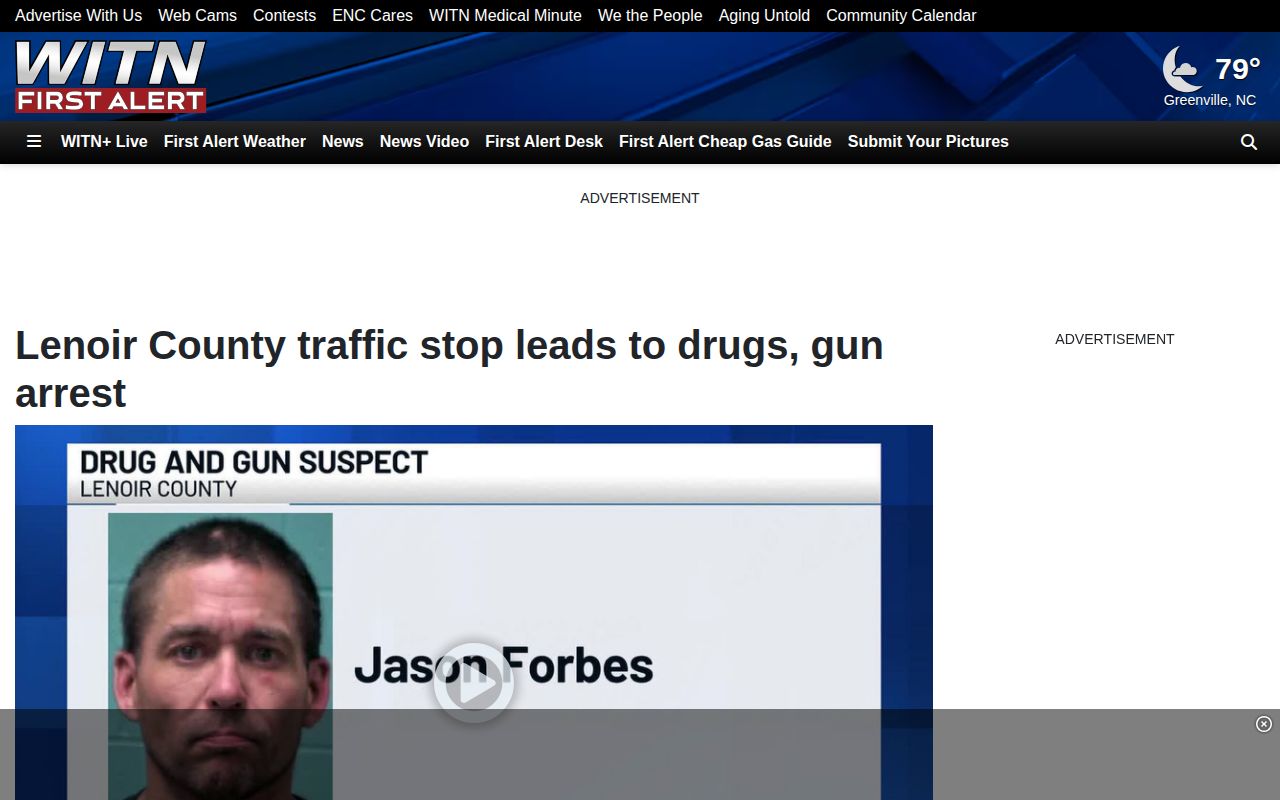 WITN Lenoir County arrest report with agency attribution